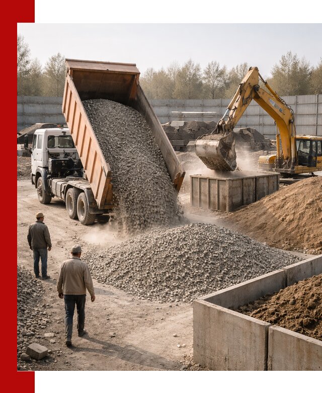 Доставка нерудных материалов с погрузкой и разгрузкой в Нягани