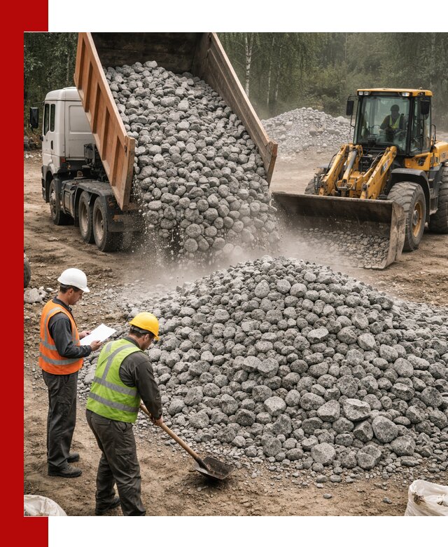 Гранитный щебень фракция 70-150 доставка в Нягани