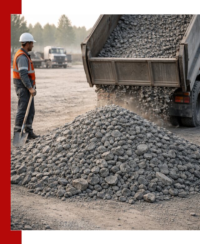 Гранитный щебень фракции 100–201 для строительства в Нягани