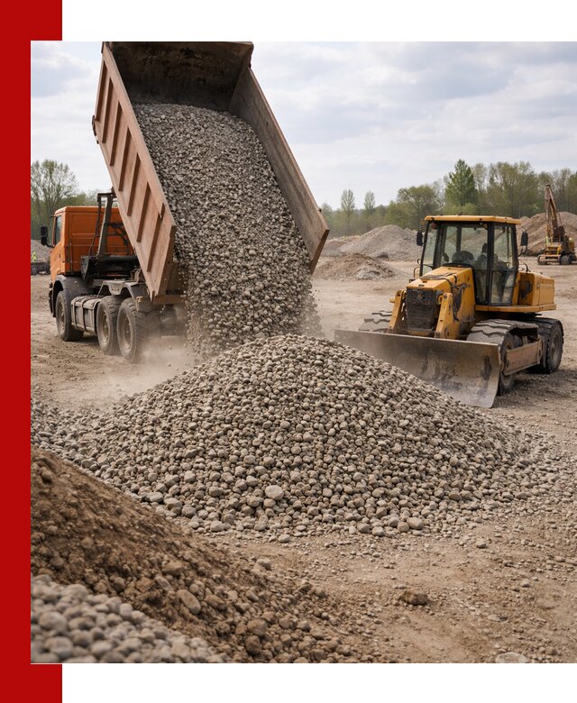 Доставка гравийного щебня фракции 40-70 в Нягани