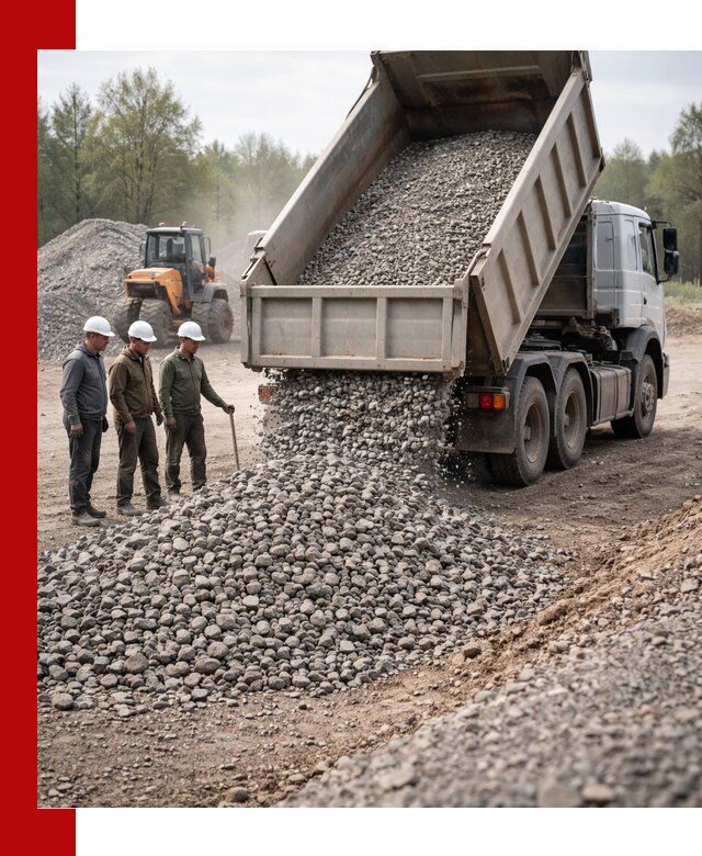Доставка гравийного щебня фракции 70-120 в Нягани