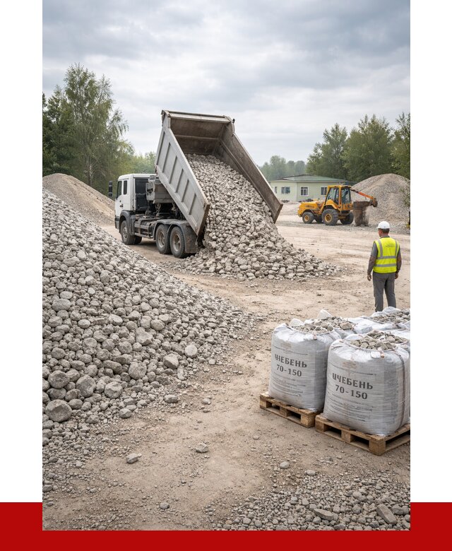 Известняковый щебень фракция 70-150 в Нягани от 1273 р. | ПРОНЕРУДНга