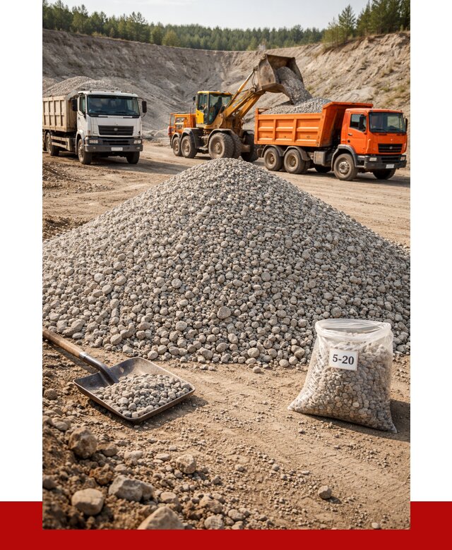 Доломитовый щебень фр. 5-20 в Нягани от 4278 р. | ПРОНЕРУДНга