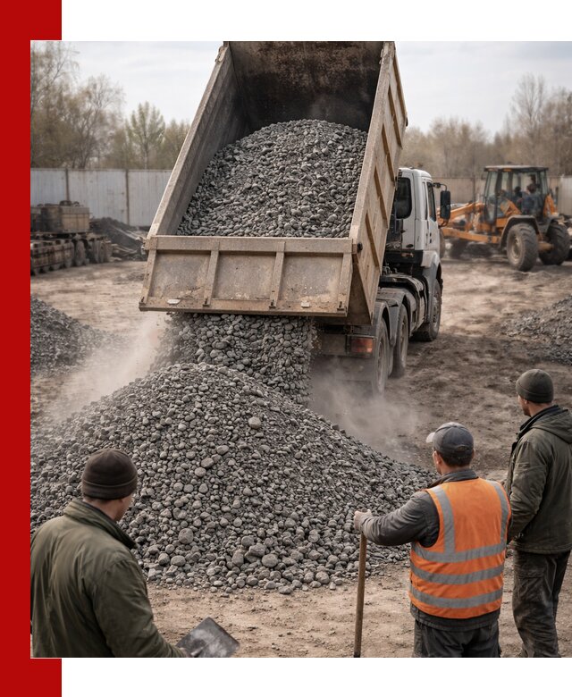 Доставка шлакового щебня в удобные сроки по выгодной цене в Нягани