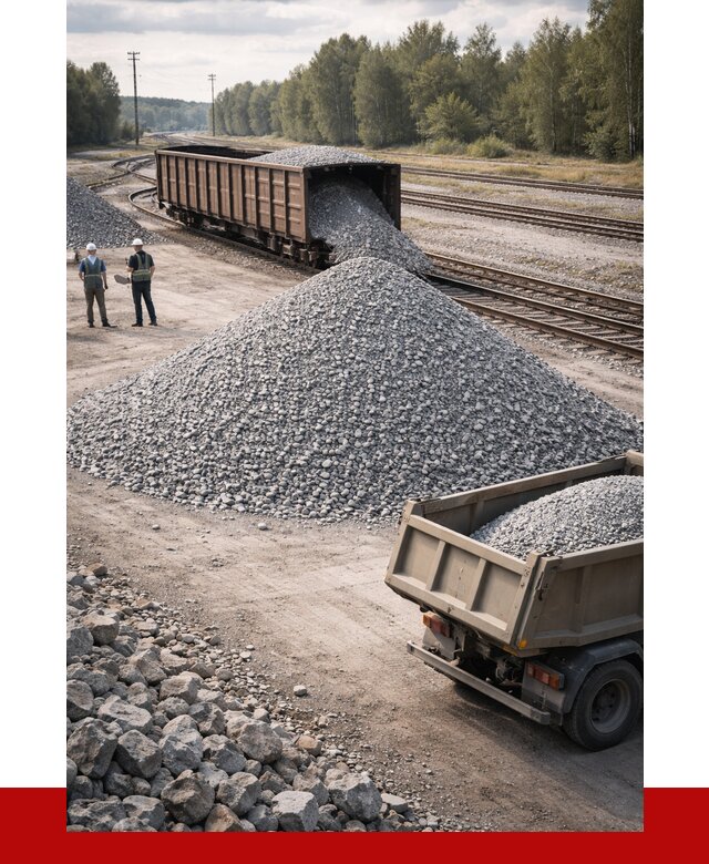 Железнодорожный щебень 20-60 в Нягани от 1732 р. | ПРОНЕРУДНга