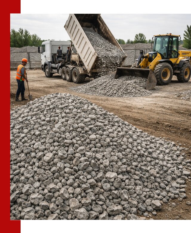 Доставка бетонного щебня фракции 40-70 в Нягани