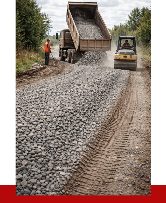 Щебень для отсыпки дороги в Нягани от 2750 р. ПРОНЕРУДНга