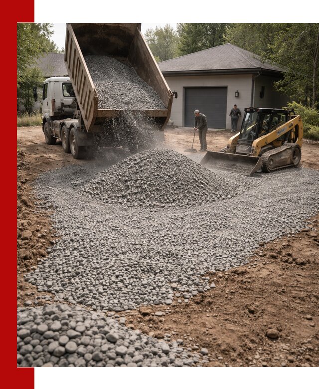 Щебень для парковки в Нягани: доставка и укладка качественного материала