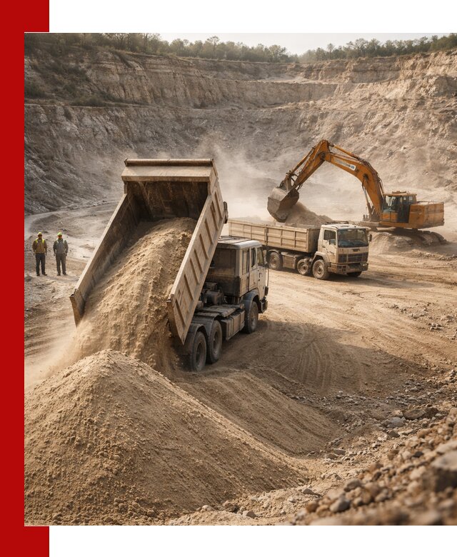 Карьерный песок навалом с доставкой в Нягани