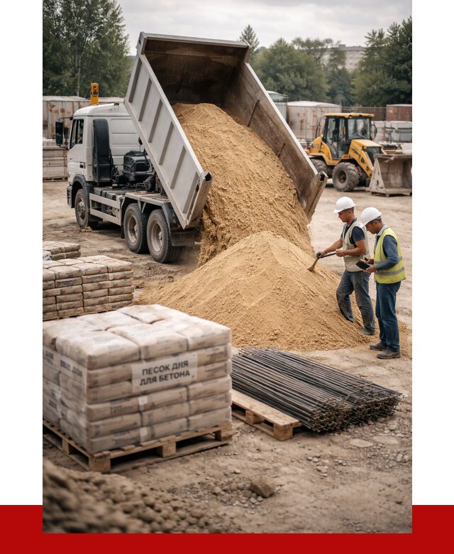 Песок для бетона в Нягани от 2547 р. с доставкой, ПРОНЕРУДНга