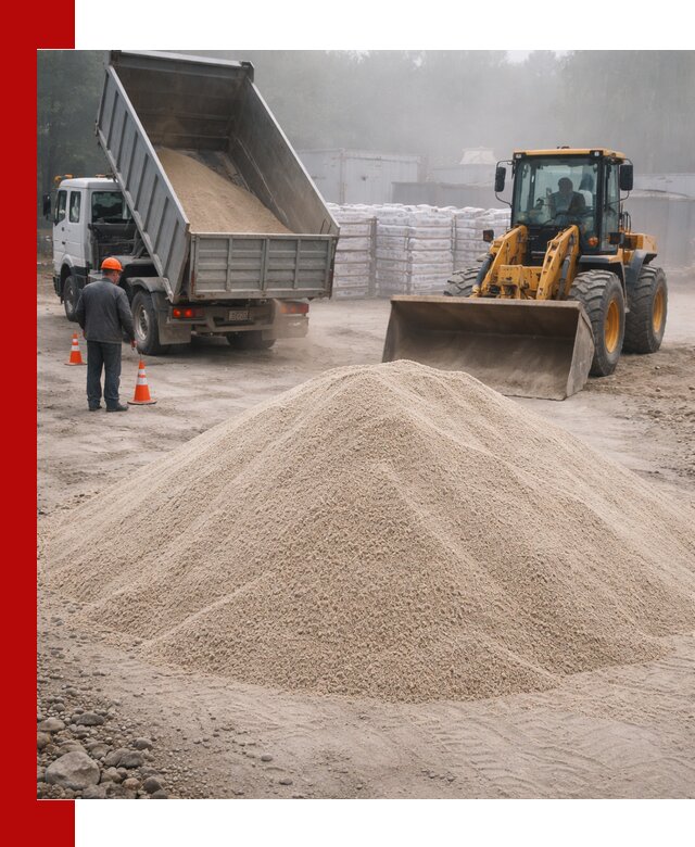 Кварцевый песок фракция 0–8 для стройработ в Нягани