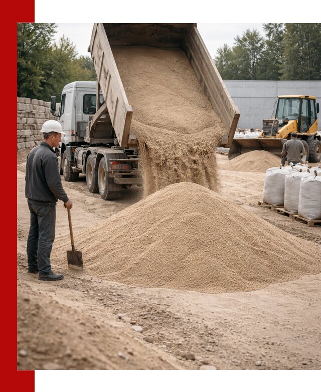 Кварцевый песок фракция 0–3 мм с доставкой в Нягани