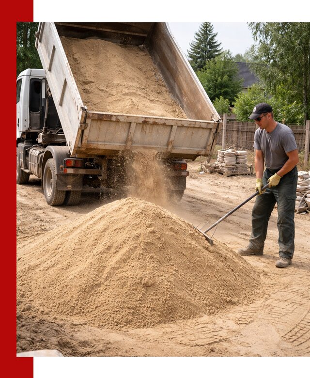 Доставка сухого песка самосвалами в Нягани