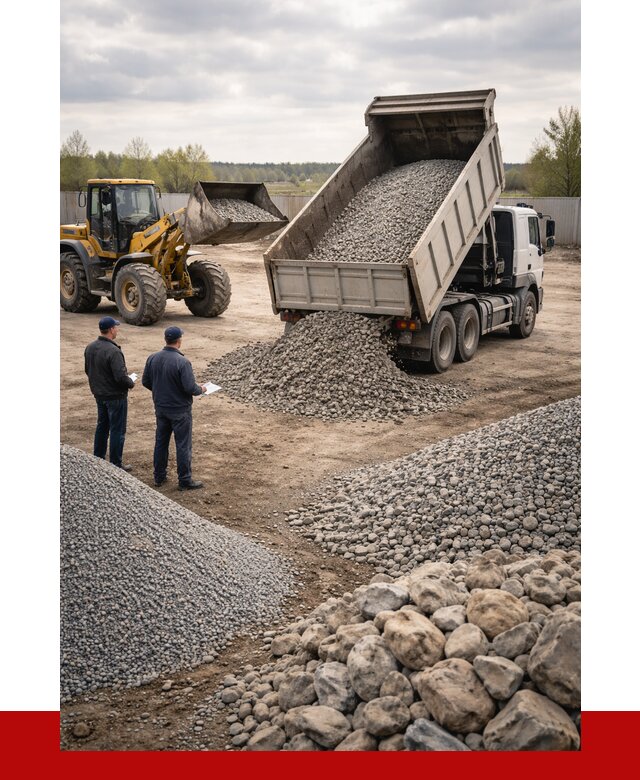 Гравий и камень с доставкой в Нягани от 4278 р. - ПРОНЕРУДНга