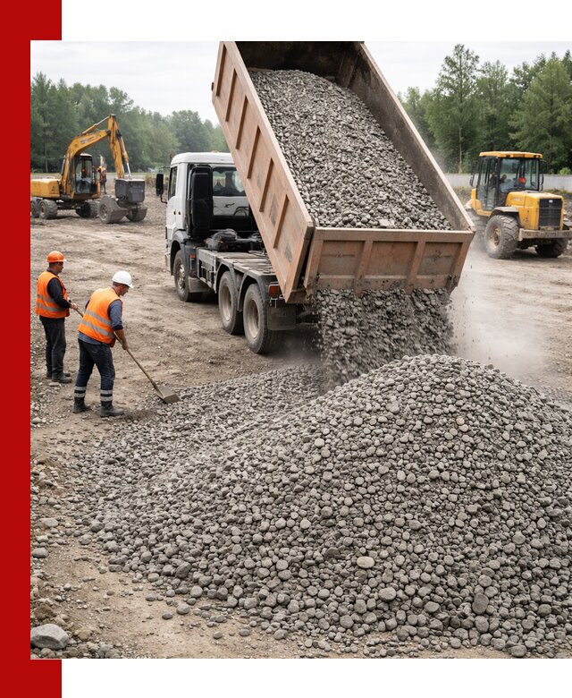 Доставка гравия фракции 40-70 в Нягани оптом и в розницу