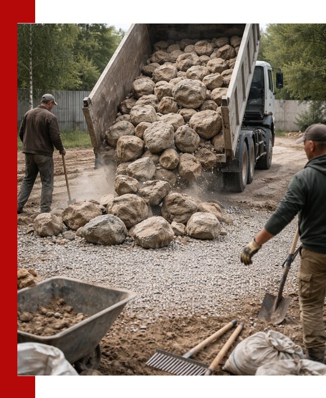 Доставка и укладка булыжника в Нягани