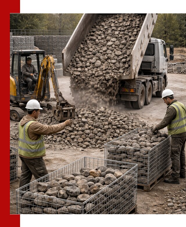 Камень для габионов фракция 100–201 в Нягани