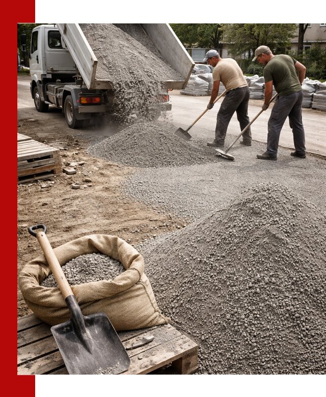 Отсев для тротуарной плитки в Нягани — доставка и укладка