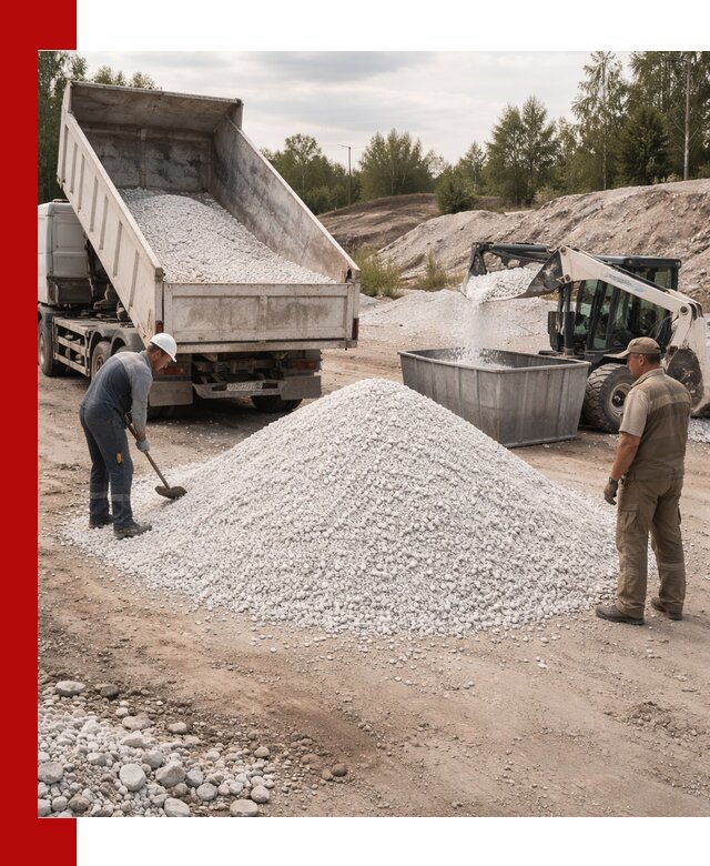 Доставка и продажа белой мраморной крошки в Нягани