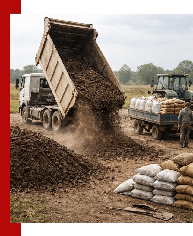Доставка грунта и удобрений оптом в Нягани для сельхоз и строительства