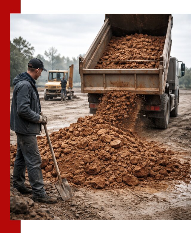 Глина для засыпки в Нягани с доставкой самосвалами