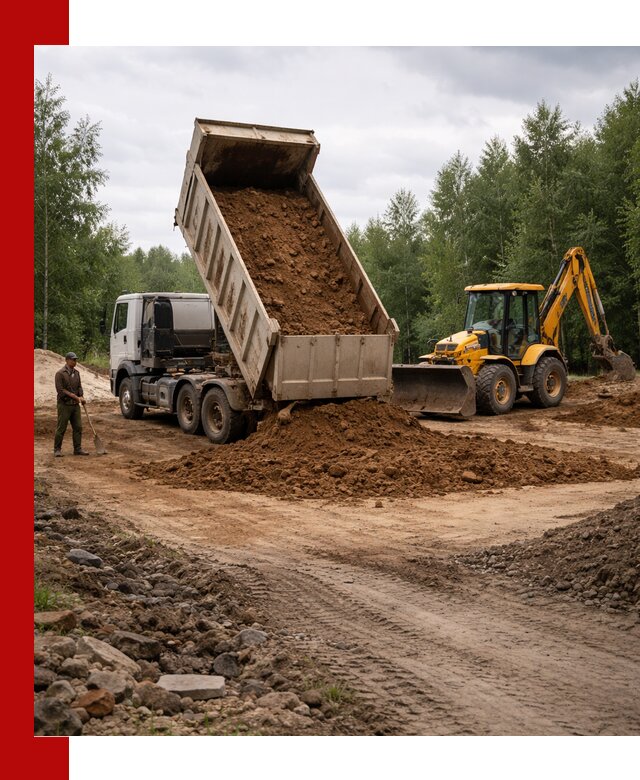 Доставка суглинка самосвалами в Нягани подсыпка и планировка