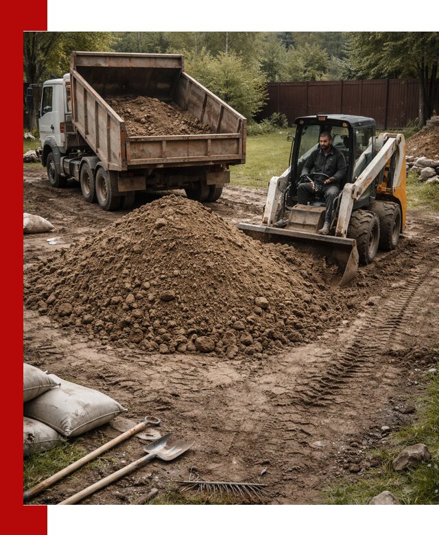 Суглинок для планировки участков в Нягани с доставкой и выгрузкой