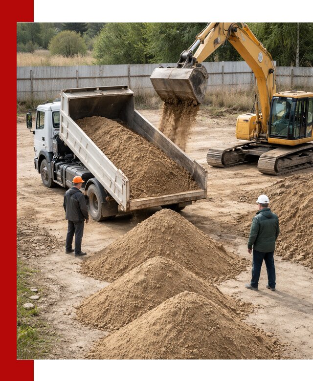 Доставка супеси вагонными и автопартиями в Нягани