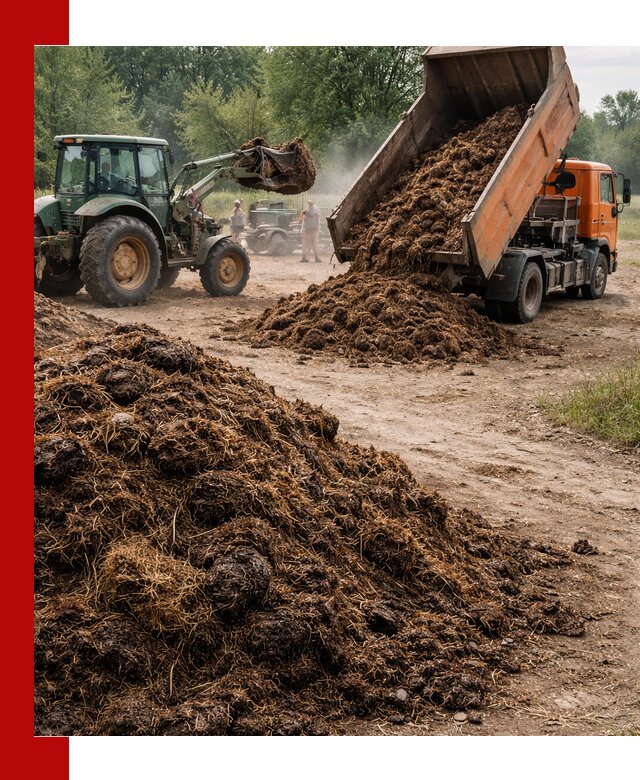 Доставка навоза самосвалами в Нягани для сельхозпотребностей