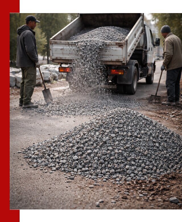 Гранитная крошка для посыпки дорог и тротуаров в Нягани