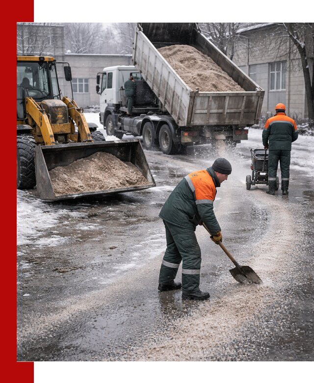 Реагент против гололеда с доставкой и нанесением в Нягани