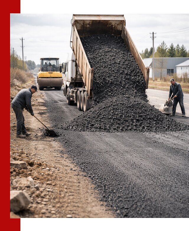 Асфальтовая крошка для дорог в Нягани — поставка и доставка