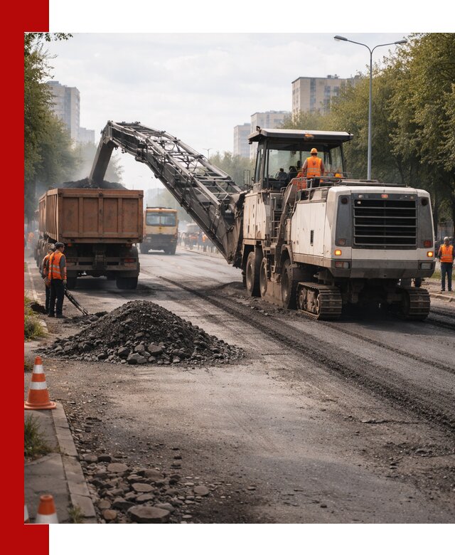 Фрезерованный асфальт в Нягани — удаление и вывоз старого покрытия