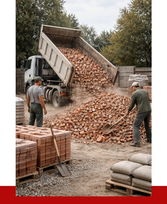 Бой кирпича в Нягани с доставкой от 4278 руб/куб | ПРОНЕРУДНга