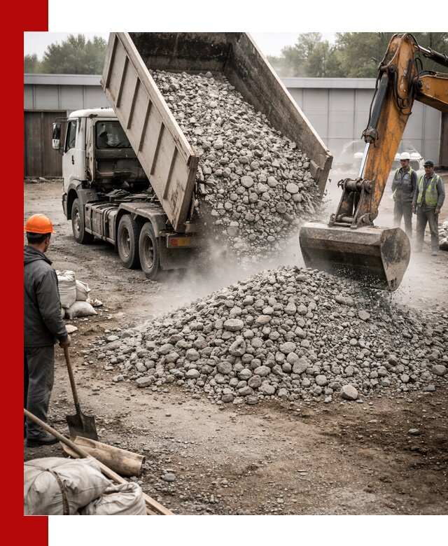 Доставка дробленого бетона в Нягани оптом и в розницу