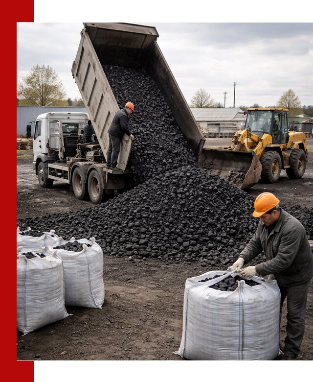 Доставка каменного угля в Нягани оптом и в розницу