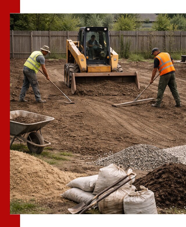 Выравнивание участка под строительство и благоустройство в Нягани