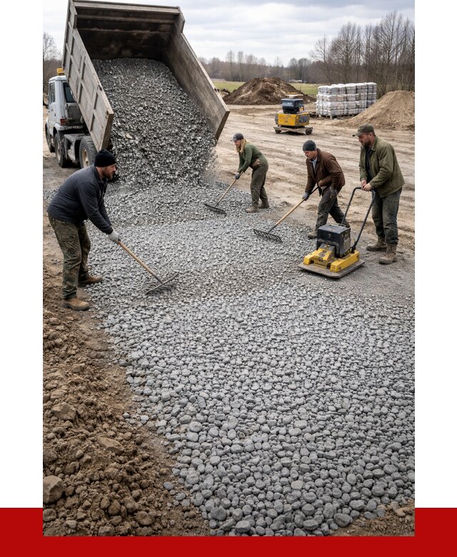 Устройство щебеночной подушки в Нягани от 4584 р. ПРОНЕРУДНга